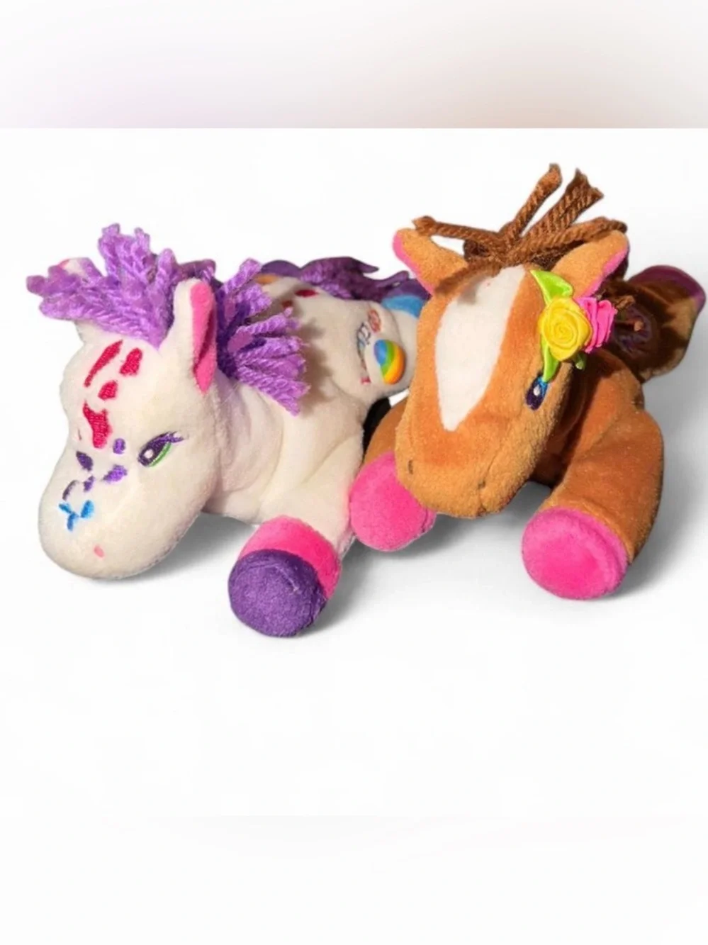 VINTAGE EUC Lollipop & Rainbow Chaser beanie plushies